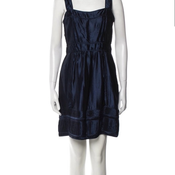Burberry Navy Blue Midi Dress - Picture 2 of 4